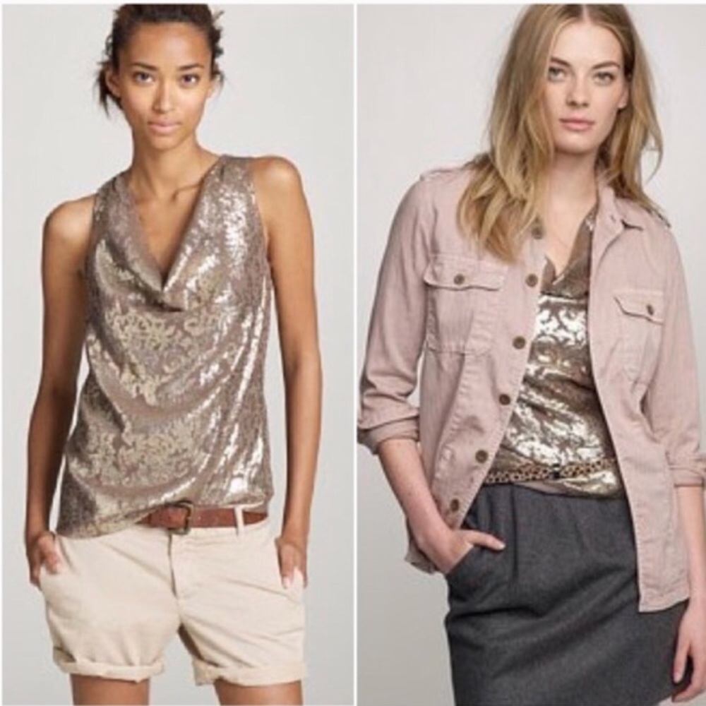 J. Crew | Khloé Gold Blouse
